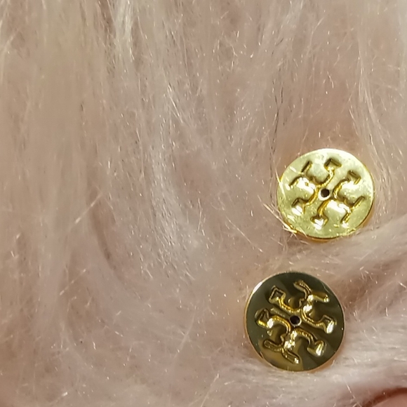 NEW!! TORY BURCH LOGO LINEAR EARRINGS, Pierced! - Picture 9 of 9